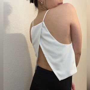 Forever 21 White Sleeveless Blouse